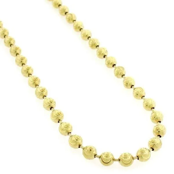 10K Yellow Gold Moon Cut Chain