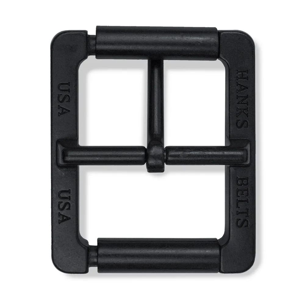 1.5" Matte Black #6 Double Roller Buckle