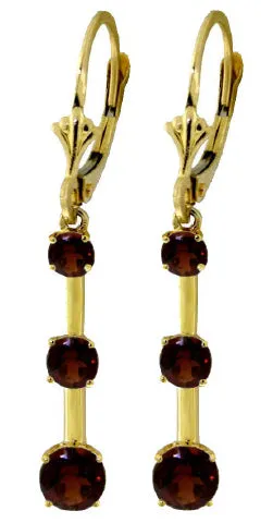 2.5 Carat 14K Solid White Gold Pathways Garnet Earrings