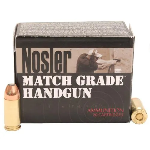 9mm Luger Ammunition - Match Grade, 124 Grains, Jacketed Hollow Point, Per 20