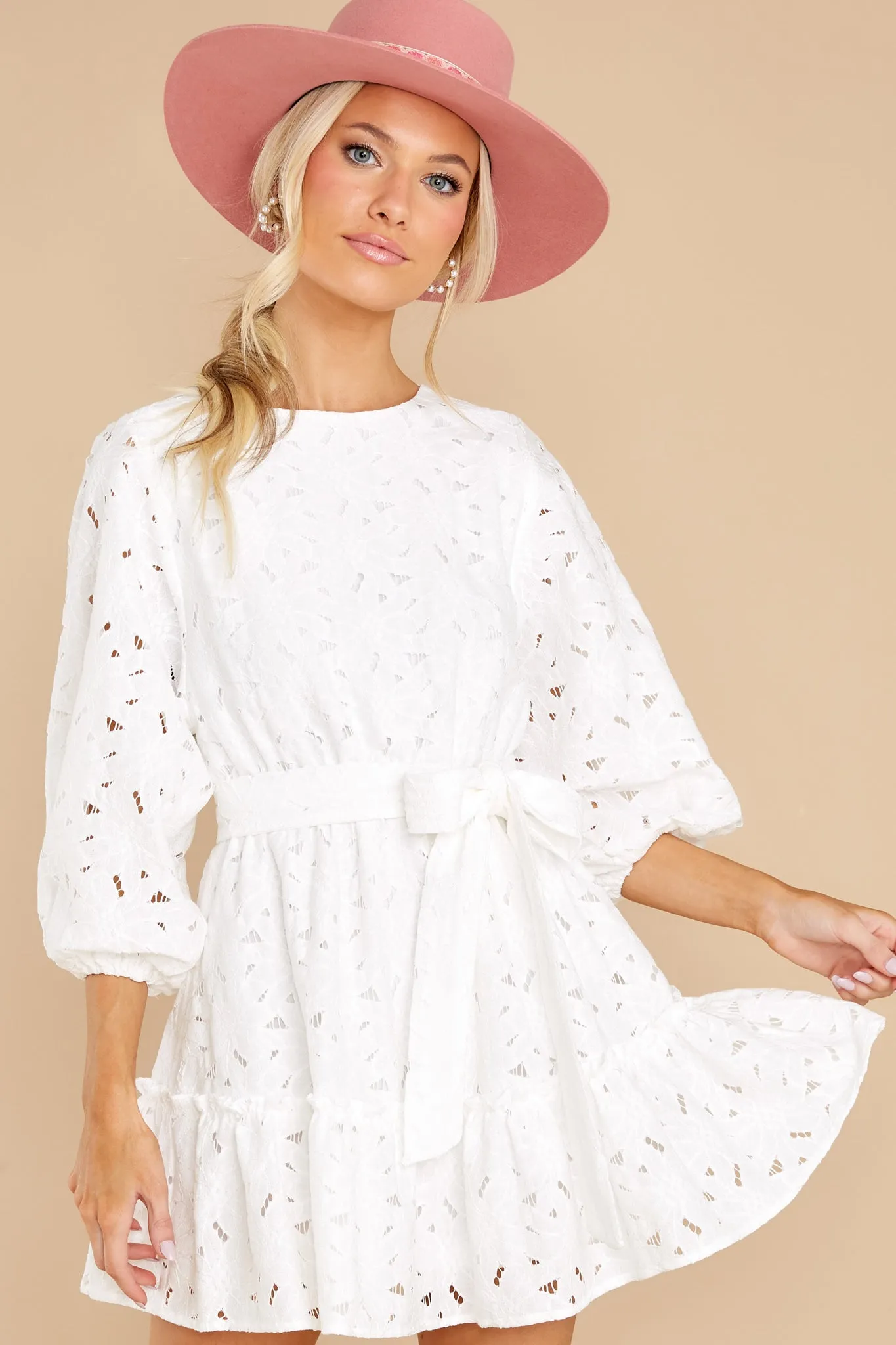 A Moment Of Grace White Lace Dress