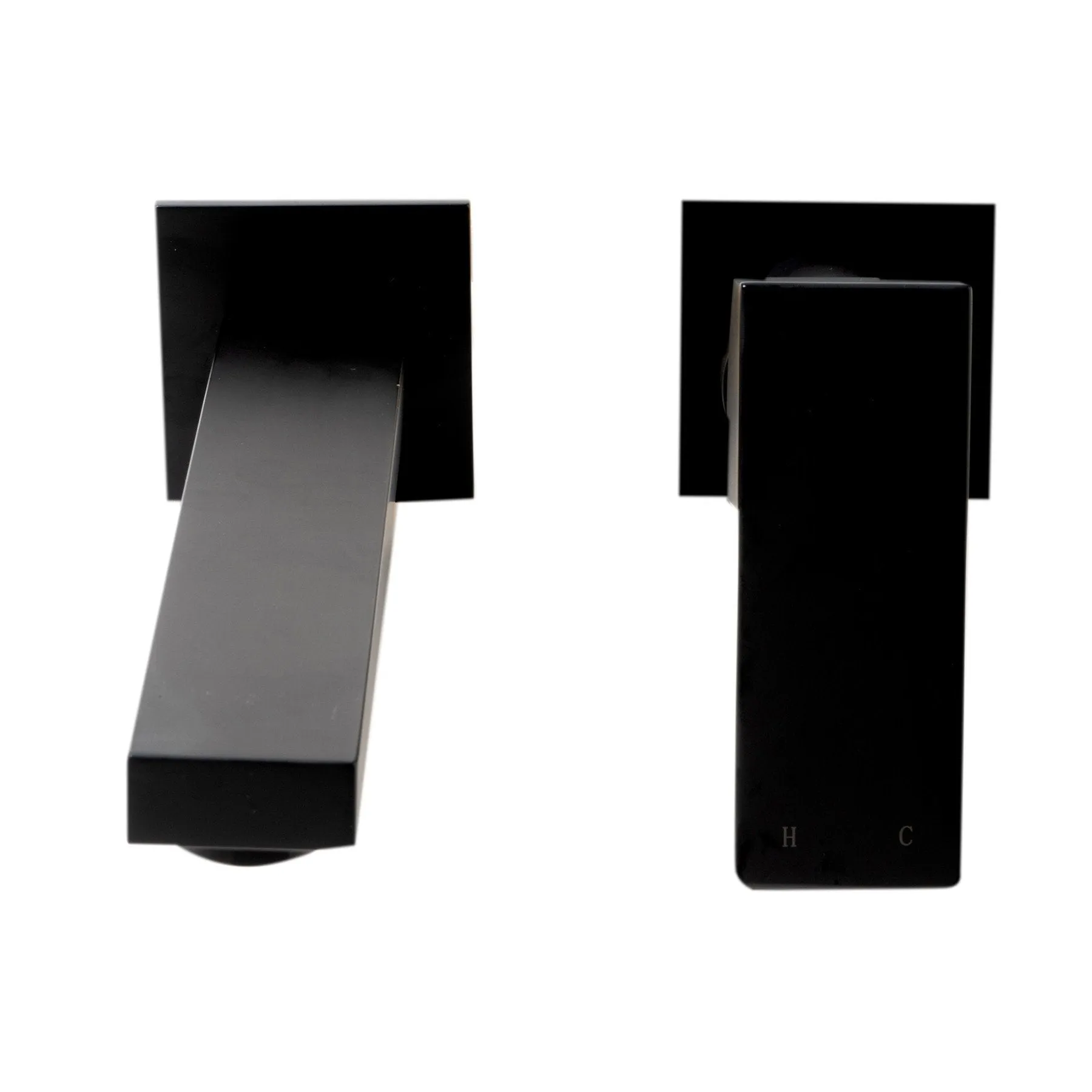 ALFI Brand AB1468-BM Black Matte Single Lever Wallmount Bathroom Faucet