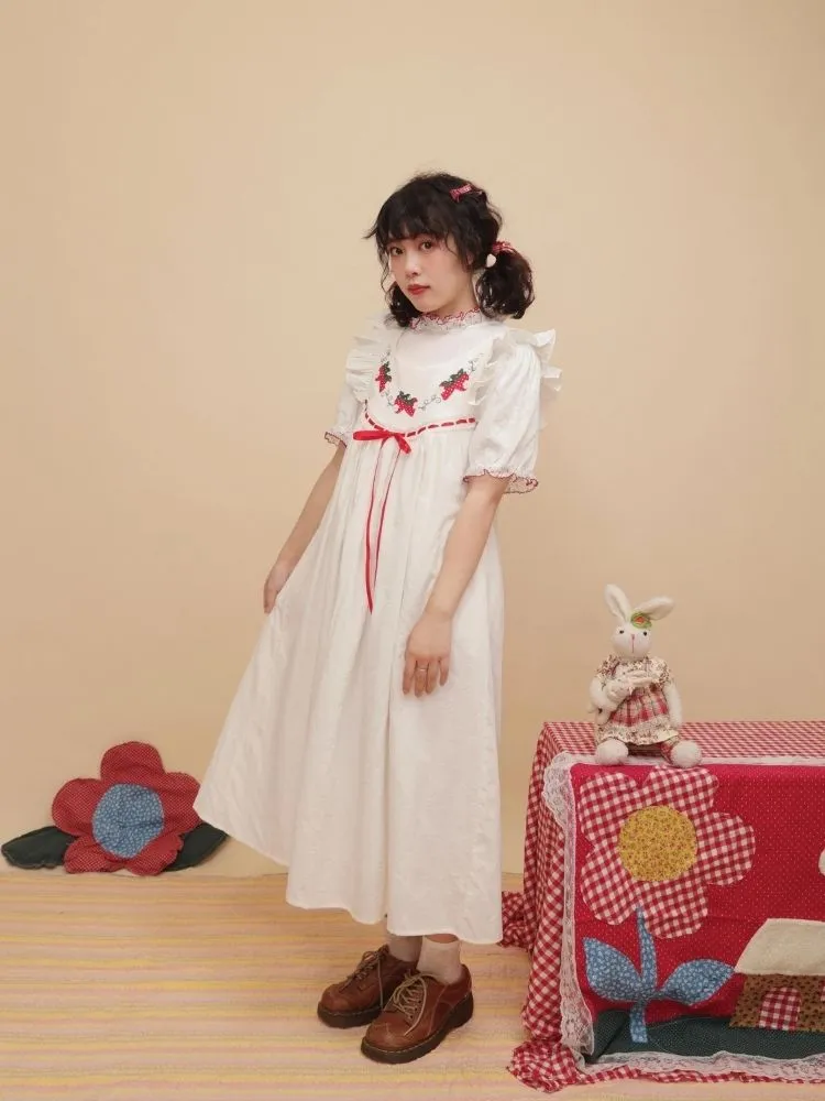 Antique Girl Strawberry Sundress【s0000003125】