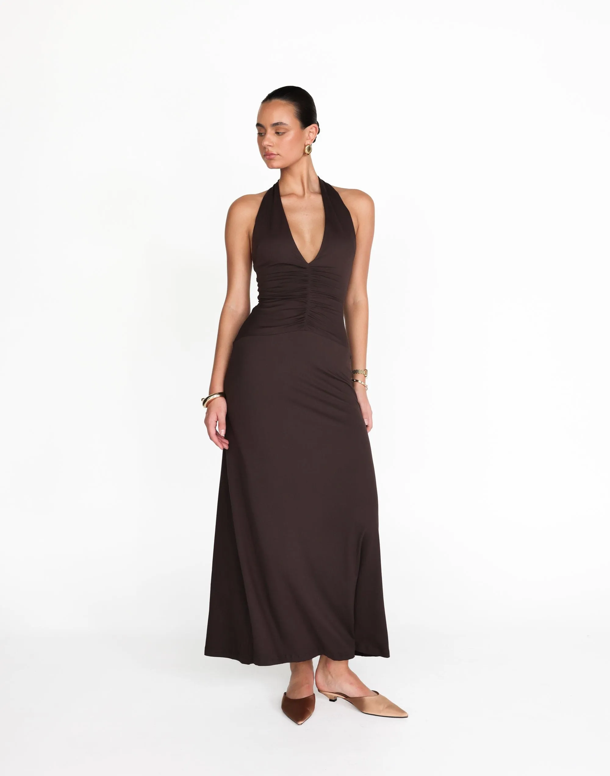 Araminta Maxi Dress (Chocolate)