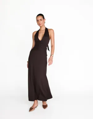 Araminta Maxi Dress (Chocolate)