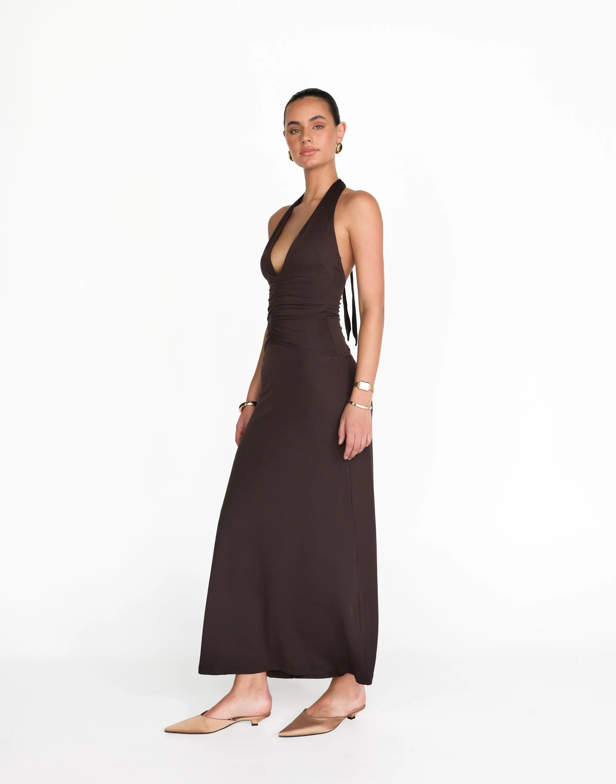 Araminta Maxi Dress (Chocolate)