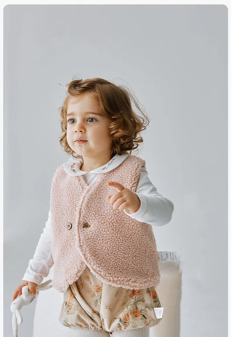 Baby reversible pink vest