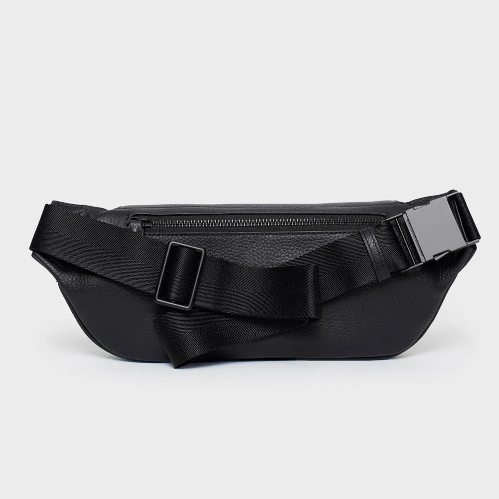 Belt Sling Bag - N.161 - Black Pebble Grain