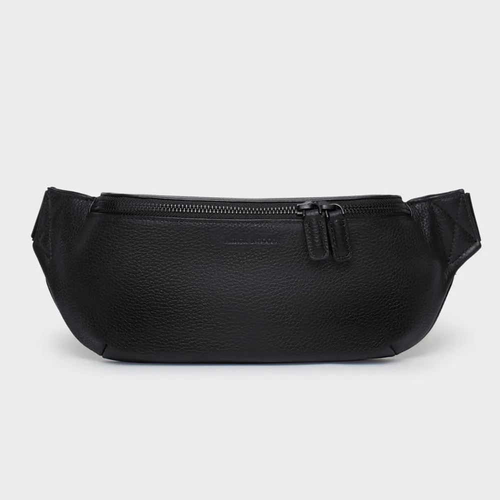 Belt Sling Bag - N.161 - Black Pebble Grain