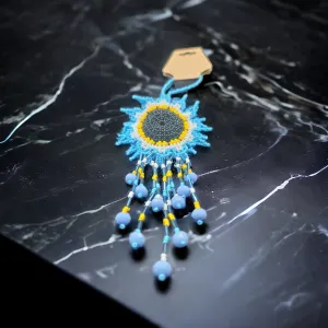 Blue Beaded Sunflower