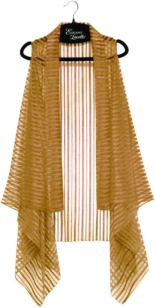 bronze jasper sheer striped vest Case of 10