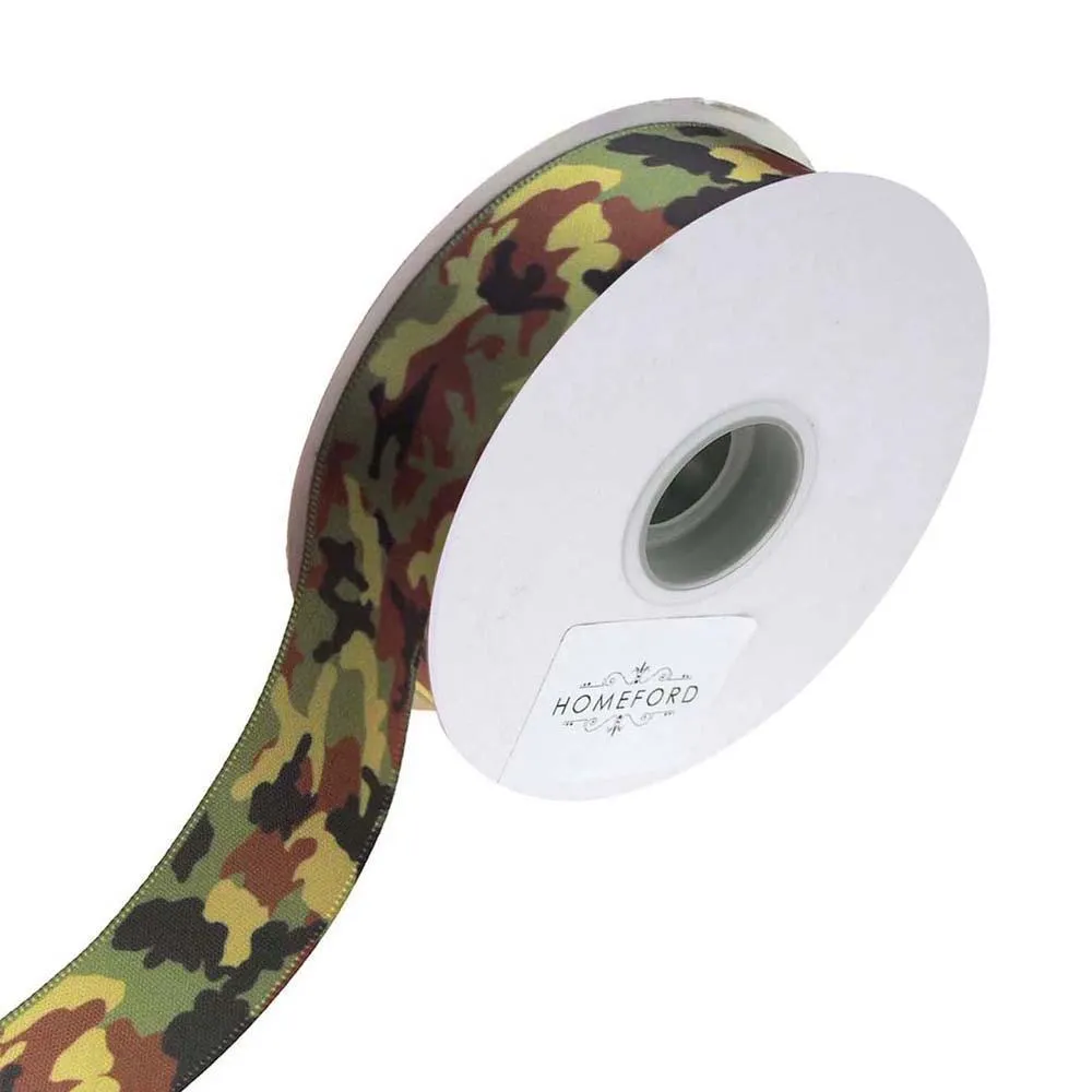 Camouflage Satin Ribbon