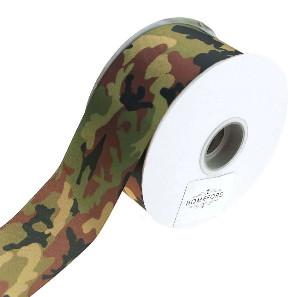 Camouflage Satin Ribbon