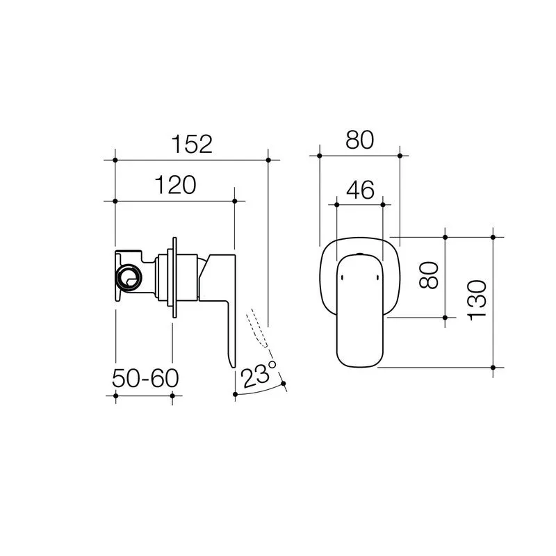 Caroma Contura Bath/Shower Mixer - Black