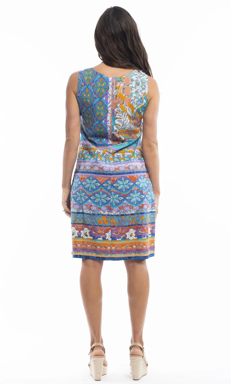 Cotton Dress Shift Reversible St Tropez