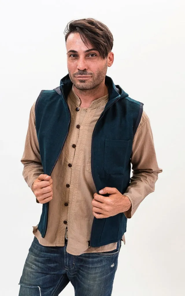 Cotton Vest with Hood