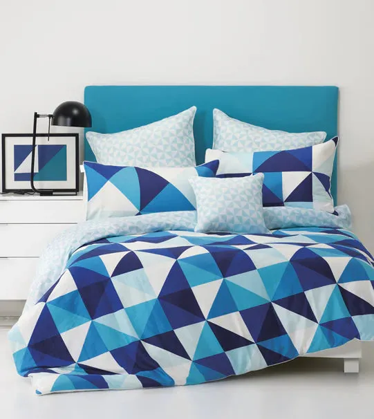 Cruze Blue Square Filled Cushion 43x43cm by Bianca