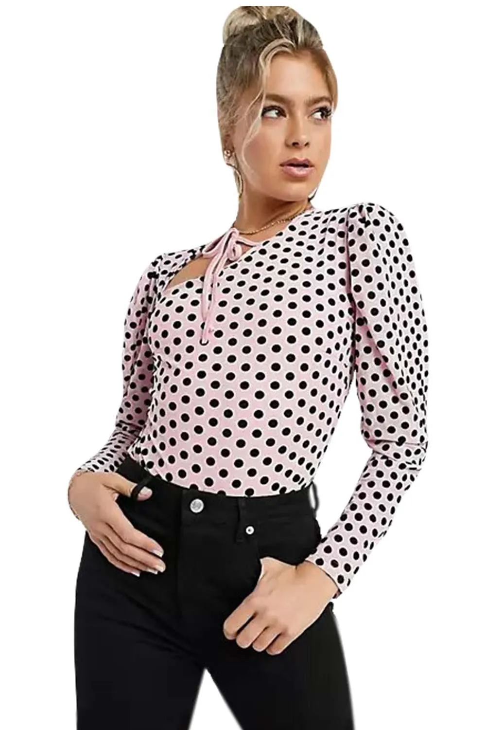 Cut Out Full Sleeve Bodysuit - UK 8