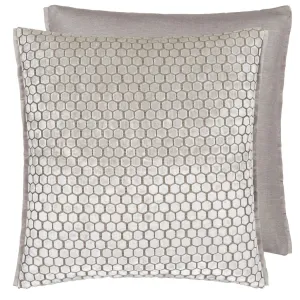 Designers Guild Jabot Oyster Velvet Decorative Pillow