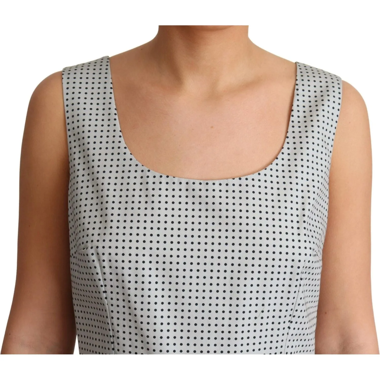 Dolce & Gabbana Chic Polka Dotted Sleeveless A-Line Dress