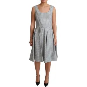 Dolce & Gabbana Chic Polka Dotted Sleeveless A-Line Dress