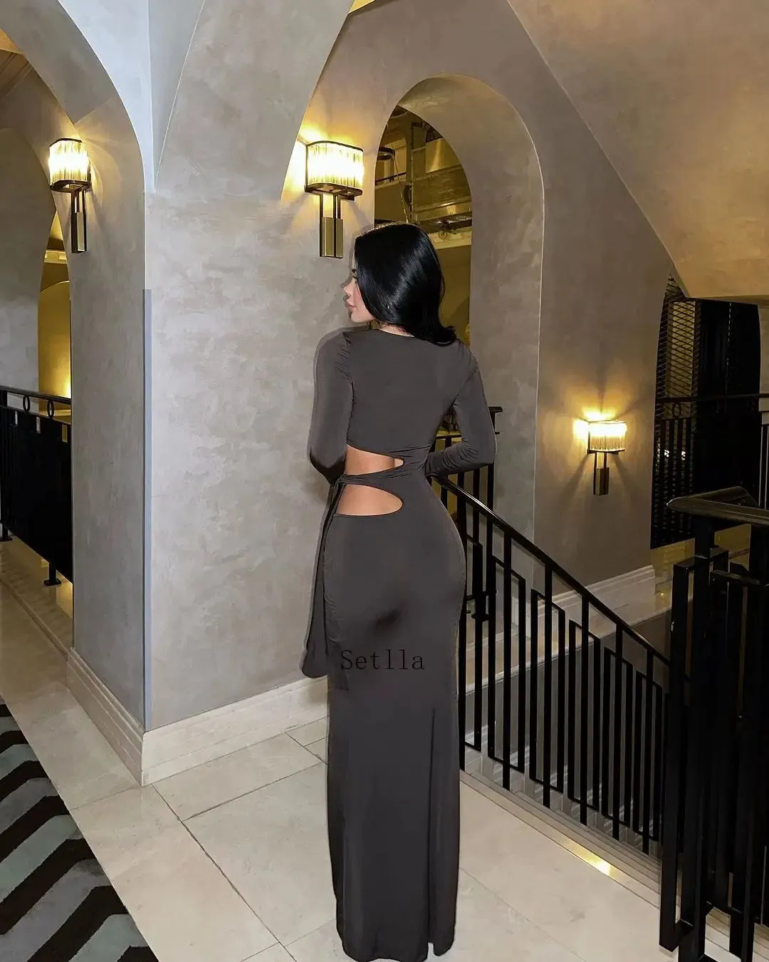 Elegant Sexy Side Cut Out Maxi Dress