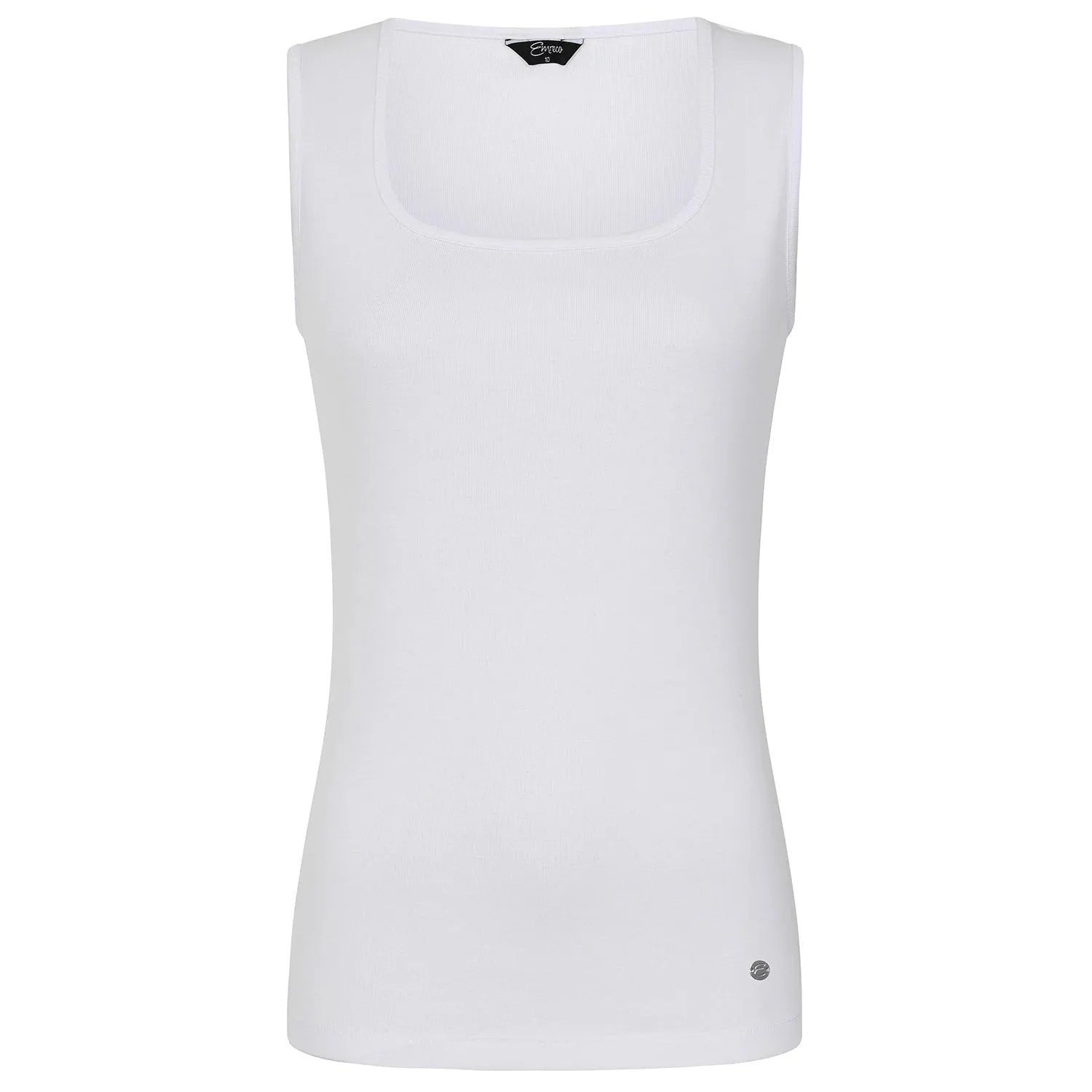 EMRECO White Ribbed Vest Top