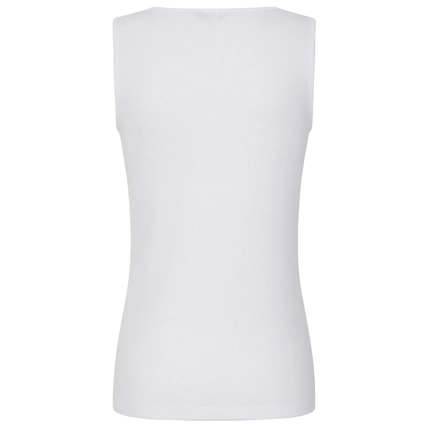 EMRECO White Ribbed Vest Top