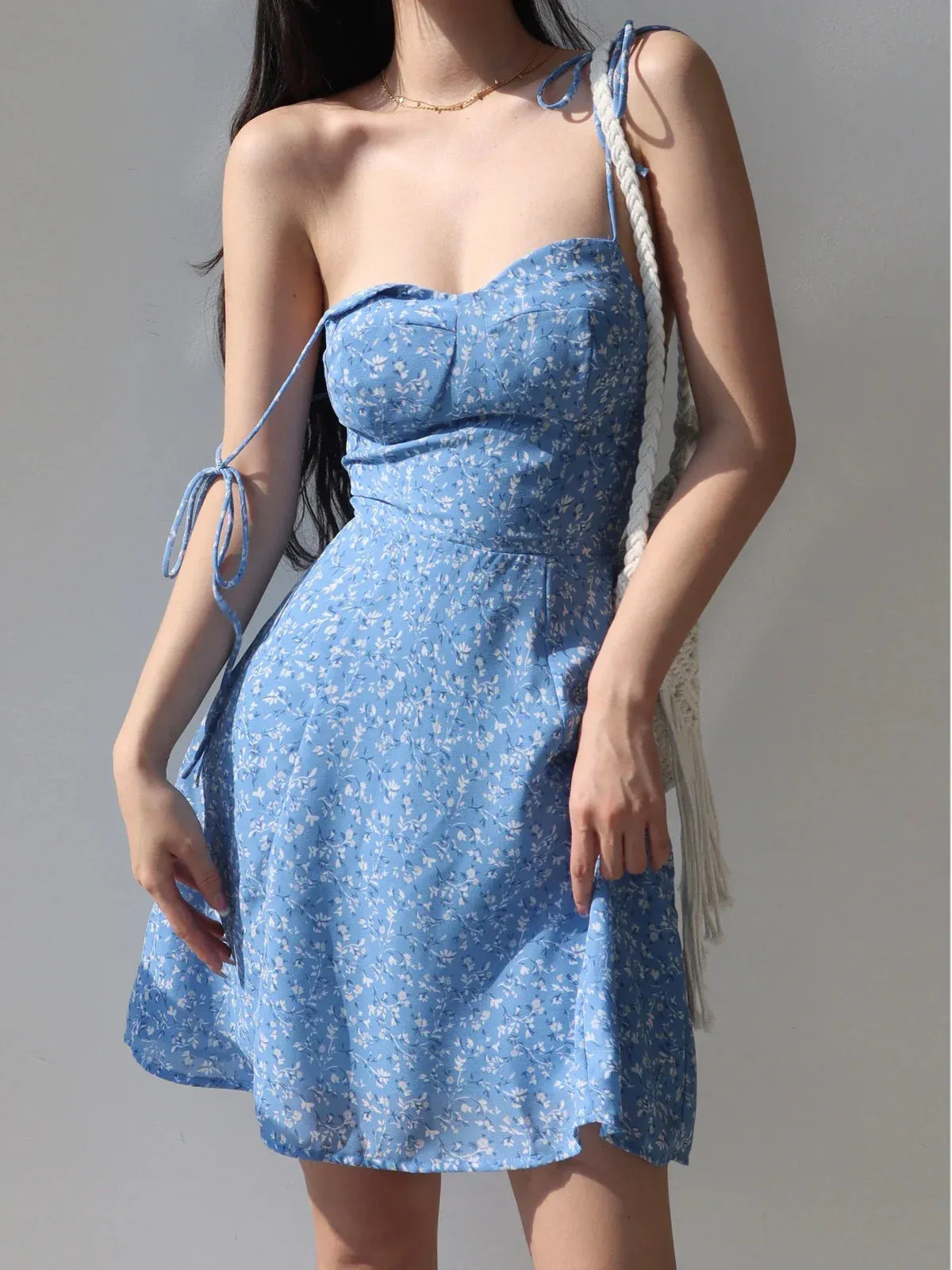 Floral Spaghetti Strap Mini Dress