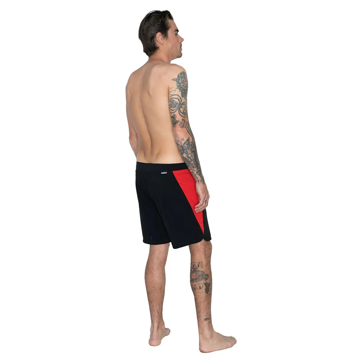 Florence Marine X Burgee Boardshort - Black/Racing Red