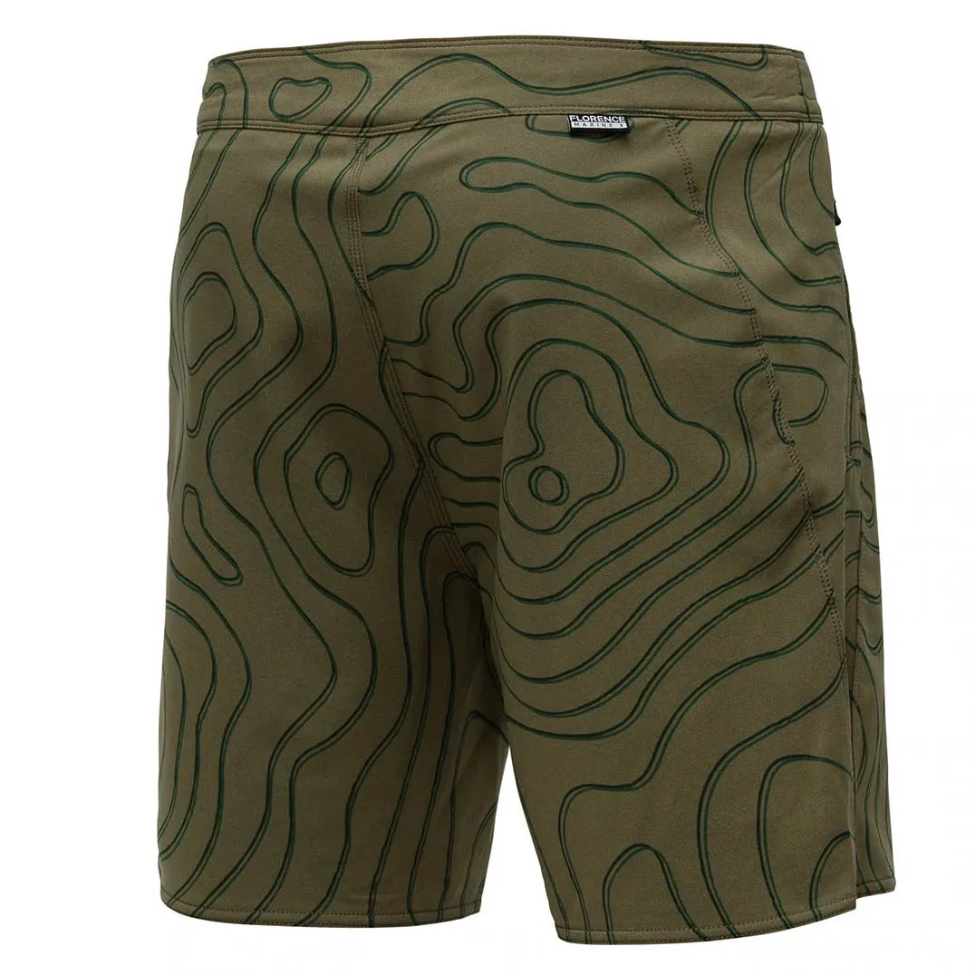 Florence Marine X Isobar Boardshort - Burnt Olive