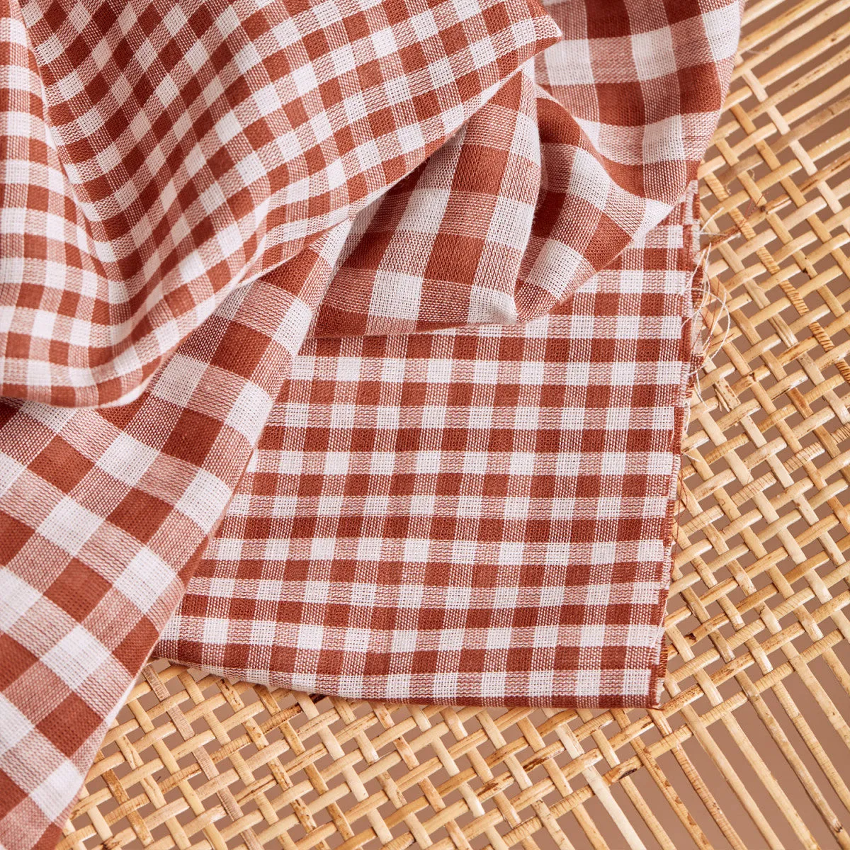 Gingham Double Gauze - Atelier Brunette - Chestnut