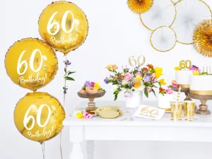 Gold 60th Birthday Foil Balloon