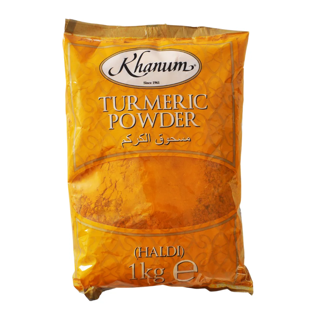 Ground Turmeric (Haldi) Powder 1kg Bag by Khanum