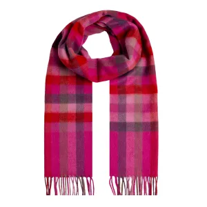 Heritage Plaid Check Cashmere Scarf with Tassels and Gift Box