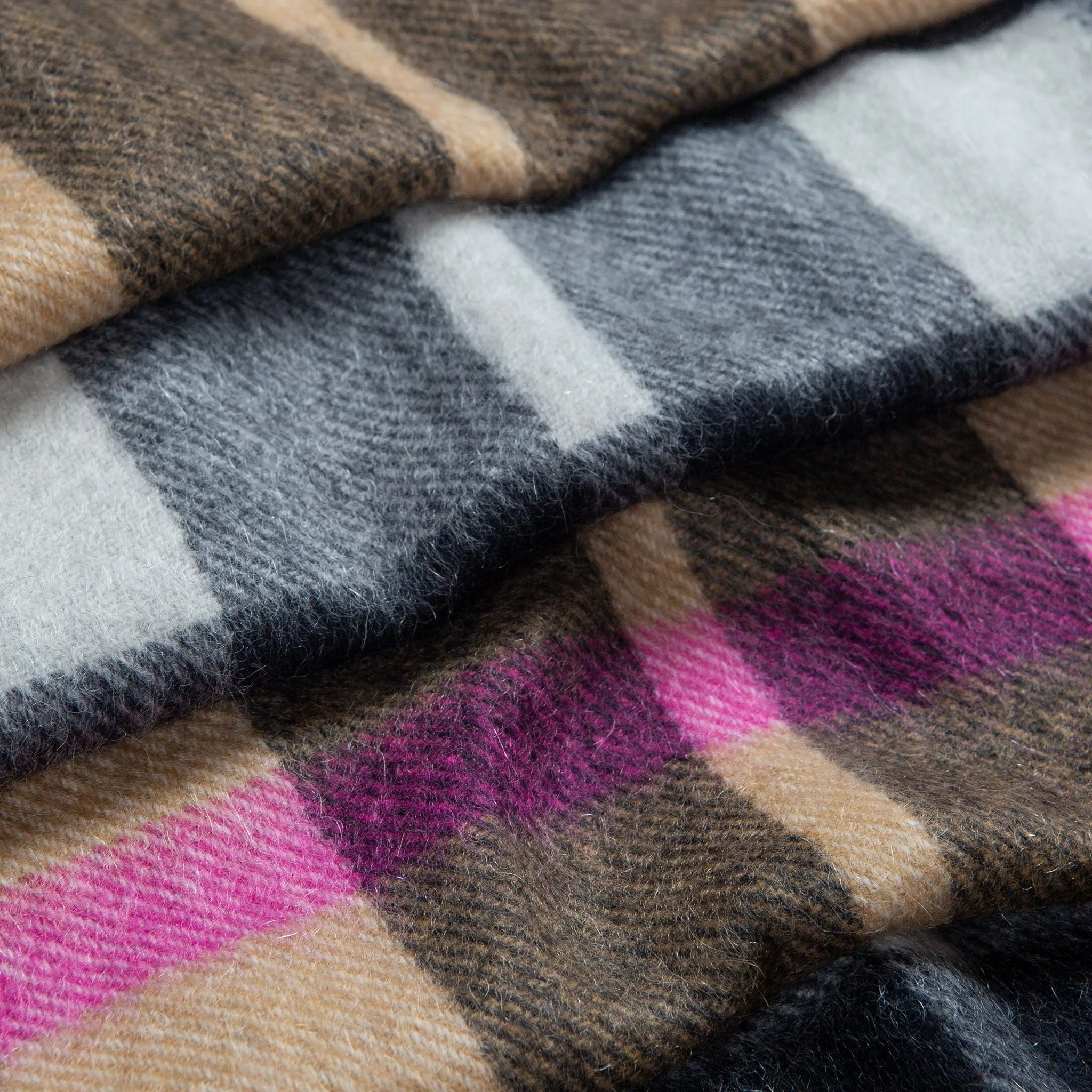 Heritage Plaid Check Cashmere Scarf with Tassels and Gift Box