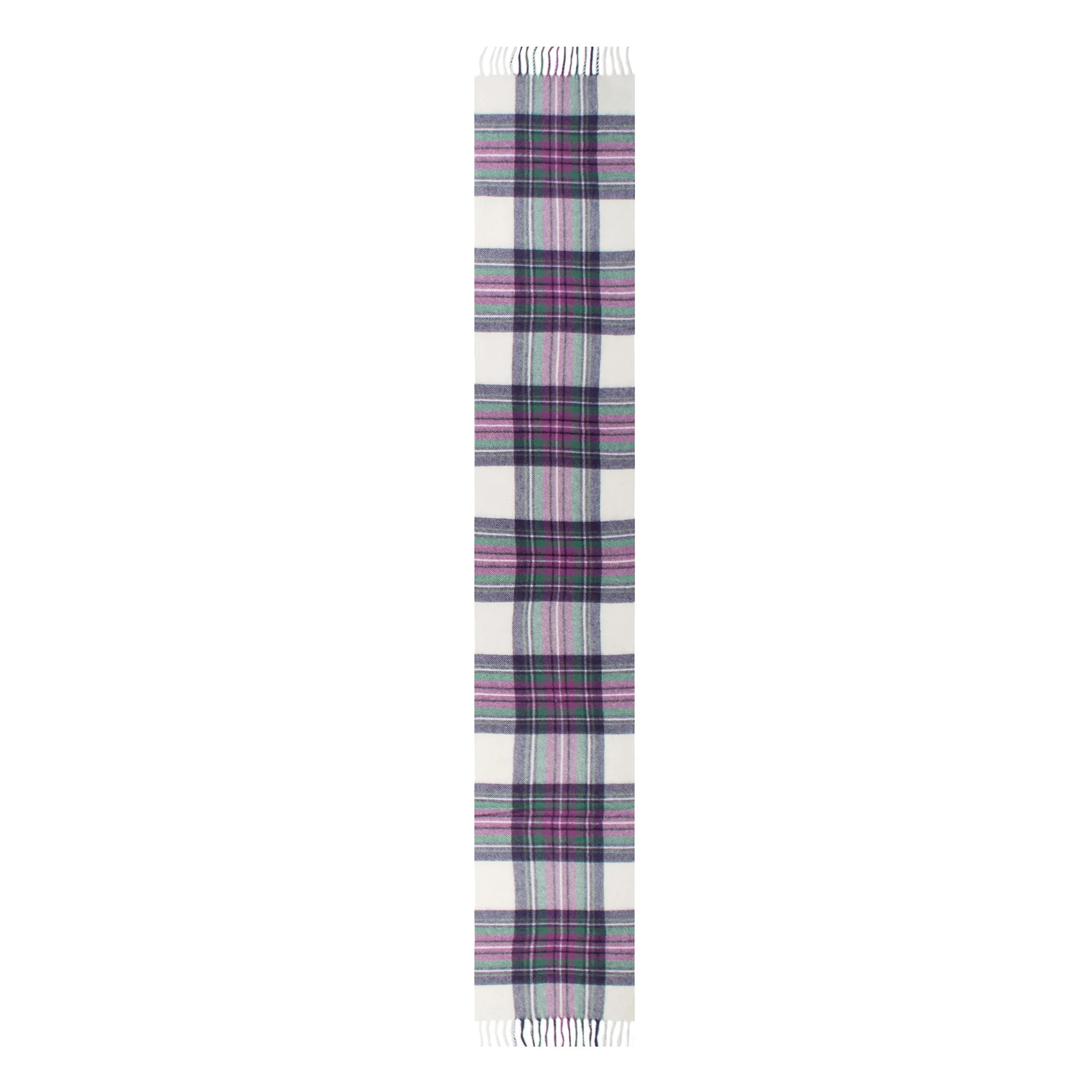 Heritage Plaid Check Cashmere Scarf with Tassels and Gift Box