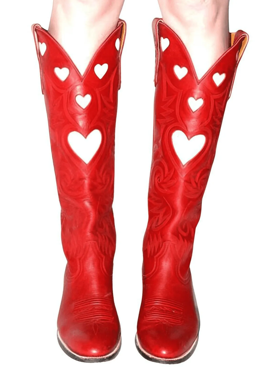 Knee High Heart Shape Cowboy Boots For Women - In 8 Colors!