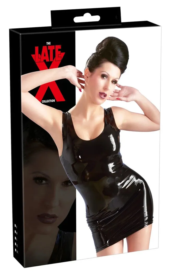 Latex Mini Dress Black