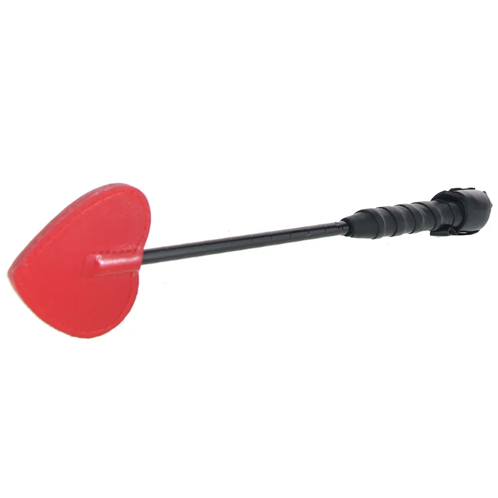 Leather Mini Spade Paddle in Red