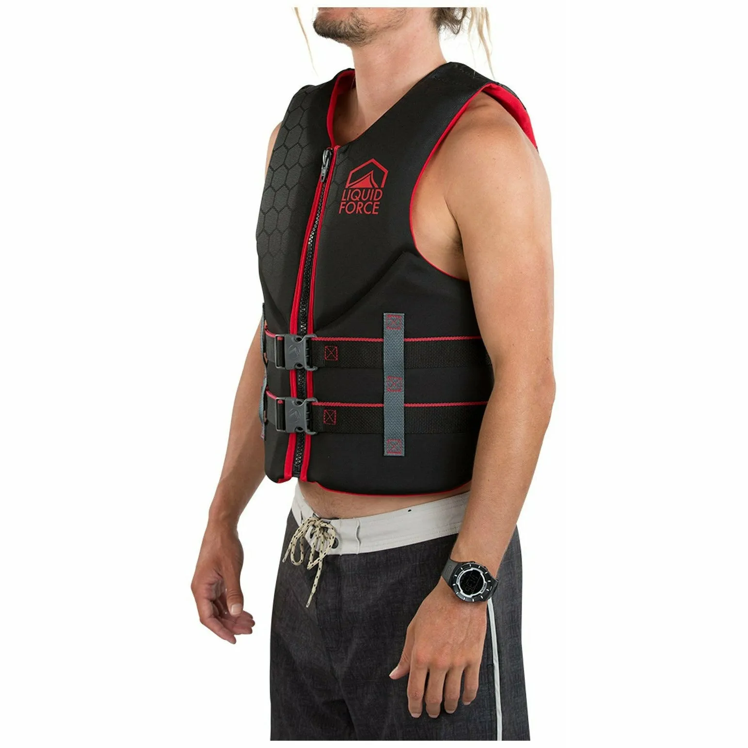 Liquid Force 2021 Hinge Classic CGA Wake Vest Black/Red