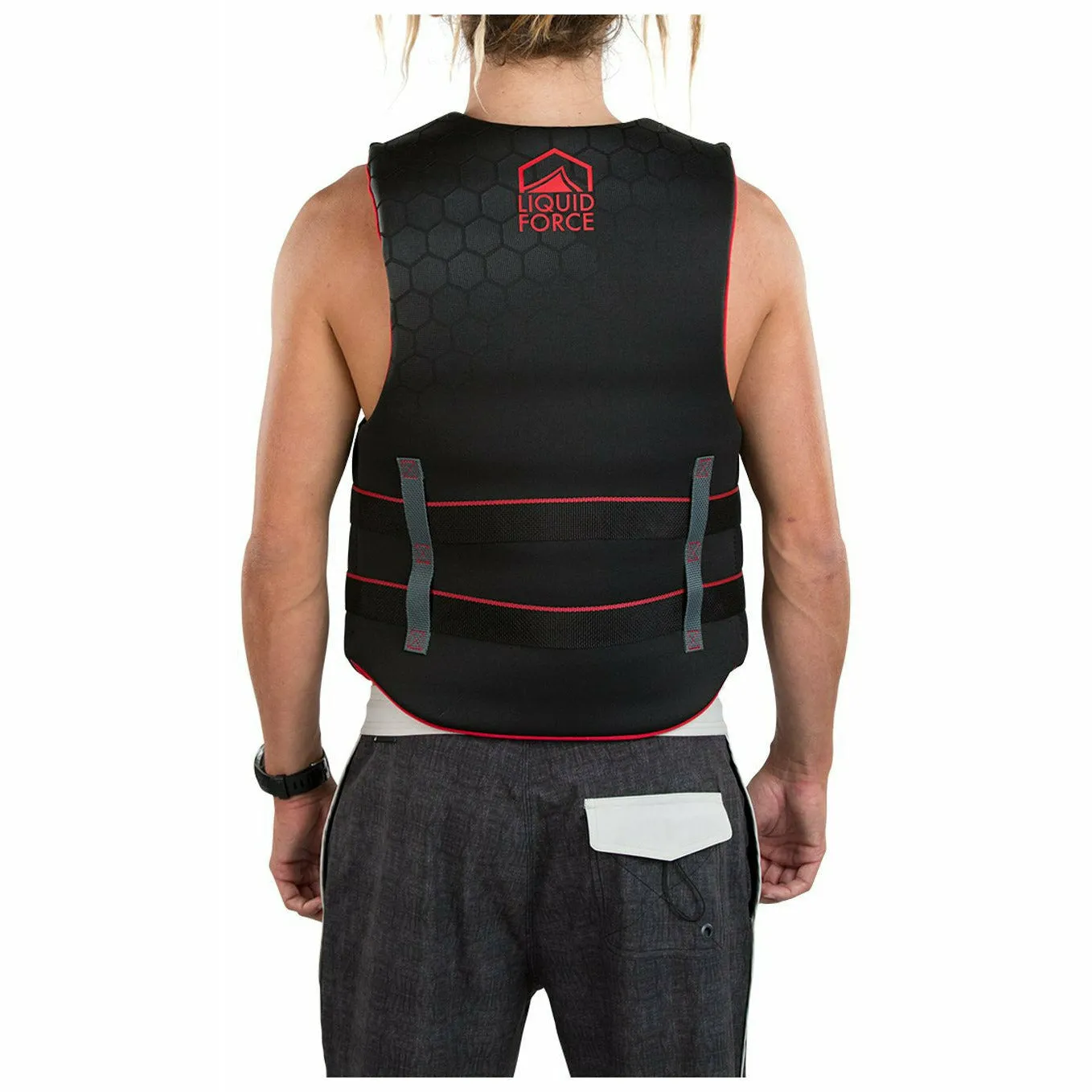 Liquid Force 2021 Hinge Classic CGA Wake Vest Black/Red