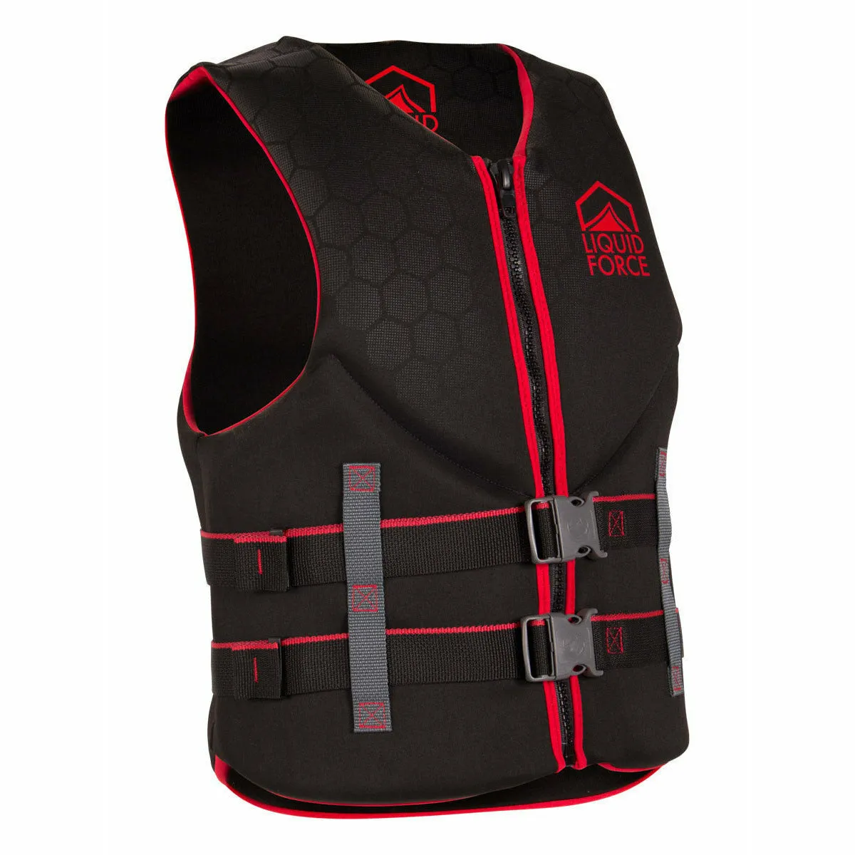 Liquid Force 2021 Hinge Classic CGA Wake Vest Black/Red