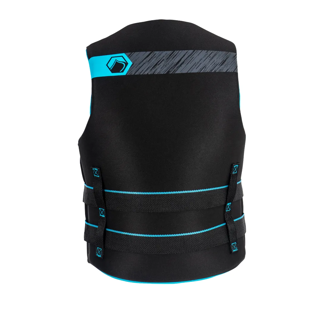 Liquid Force 2025 Hinge Womens CGA Vest Classic- Black/Aqua