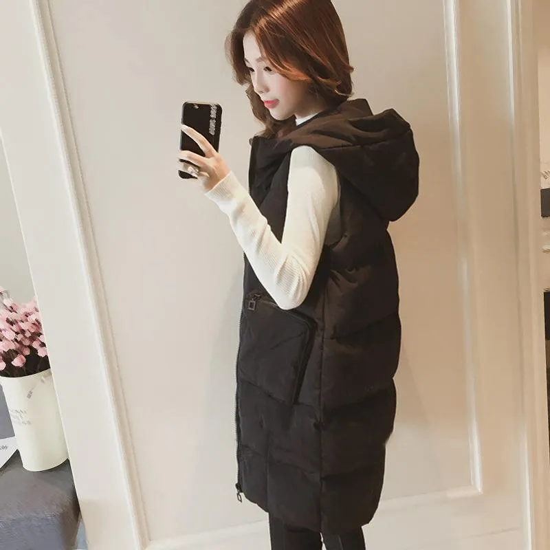 Long vest cotton jacket