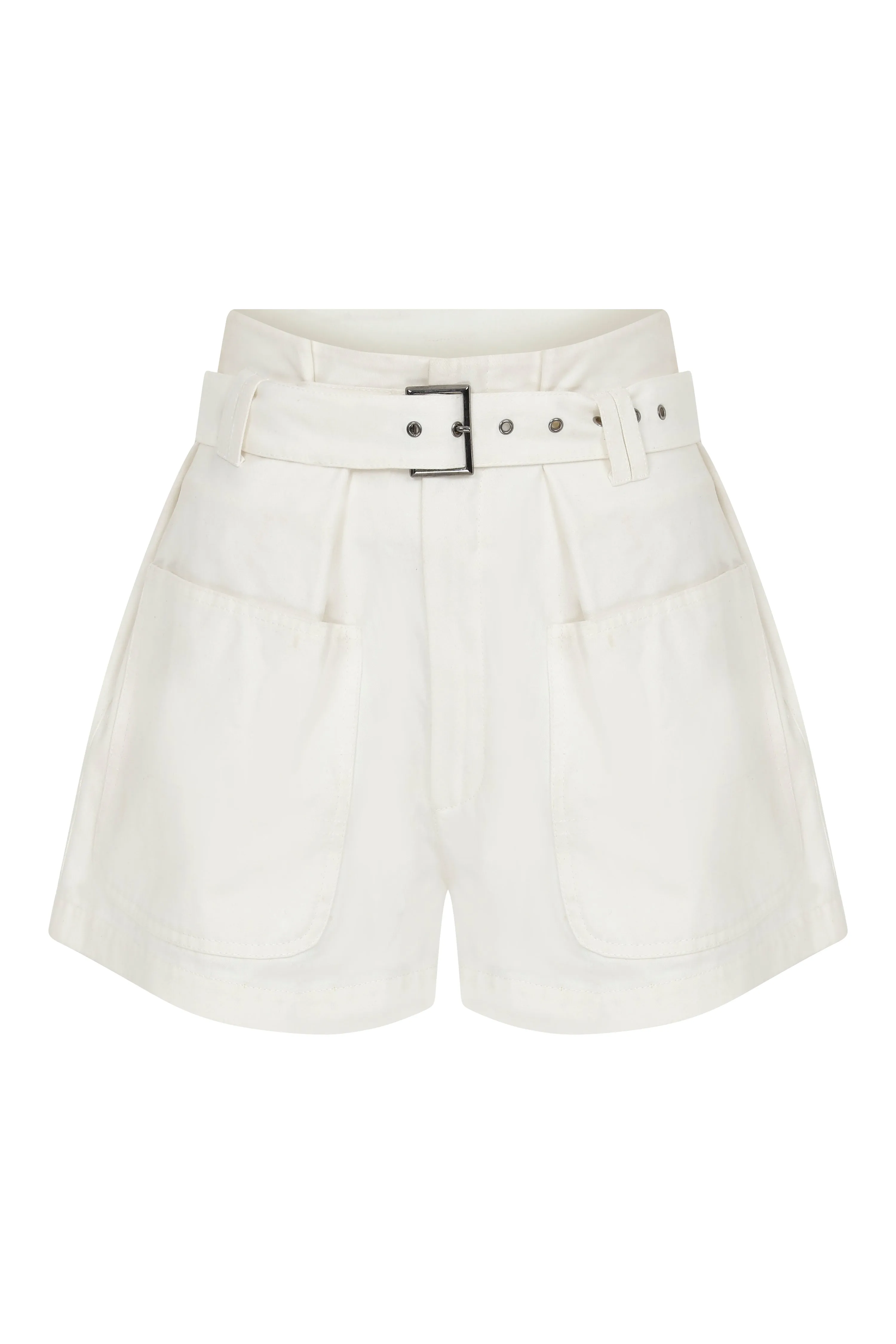 Louis White Cotton Shorts