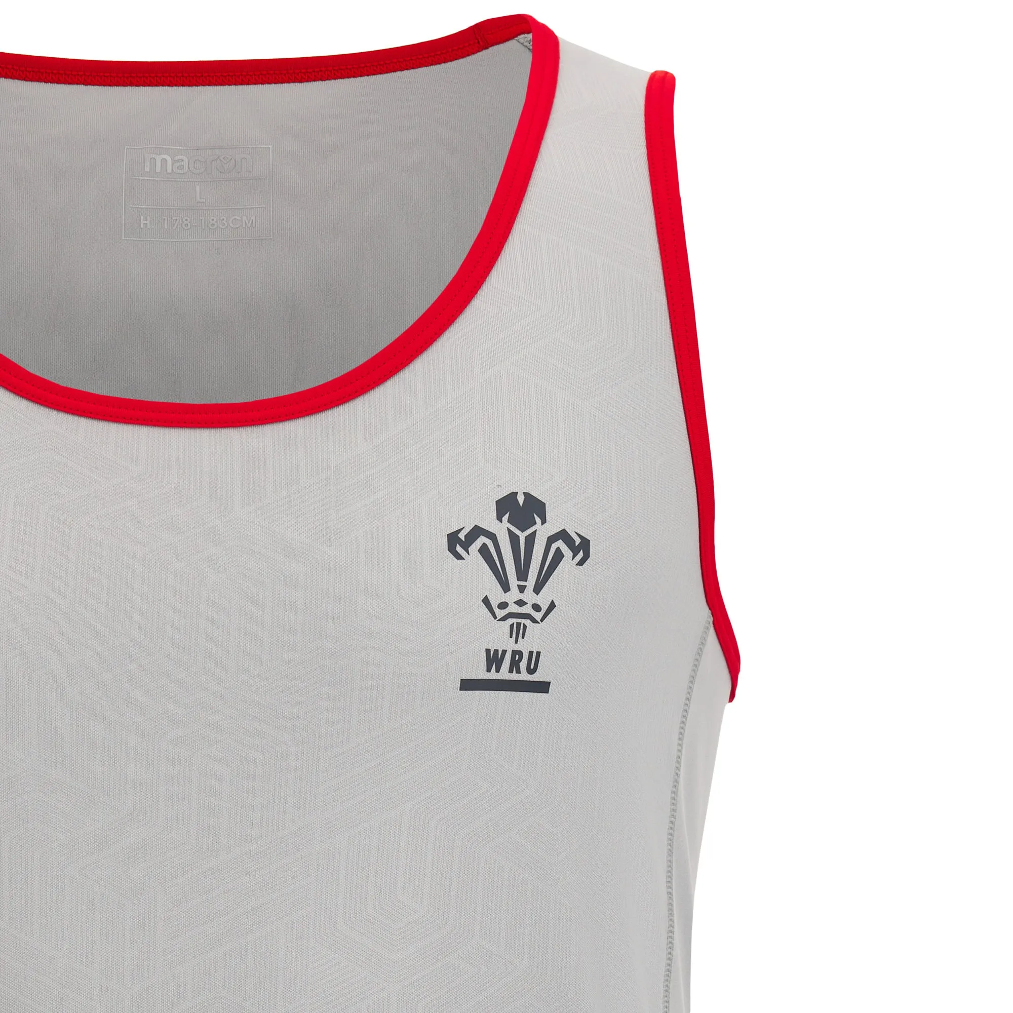 Macron Wales Official WRU Mens Training Poly Dry Singlet