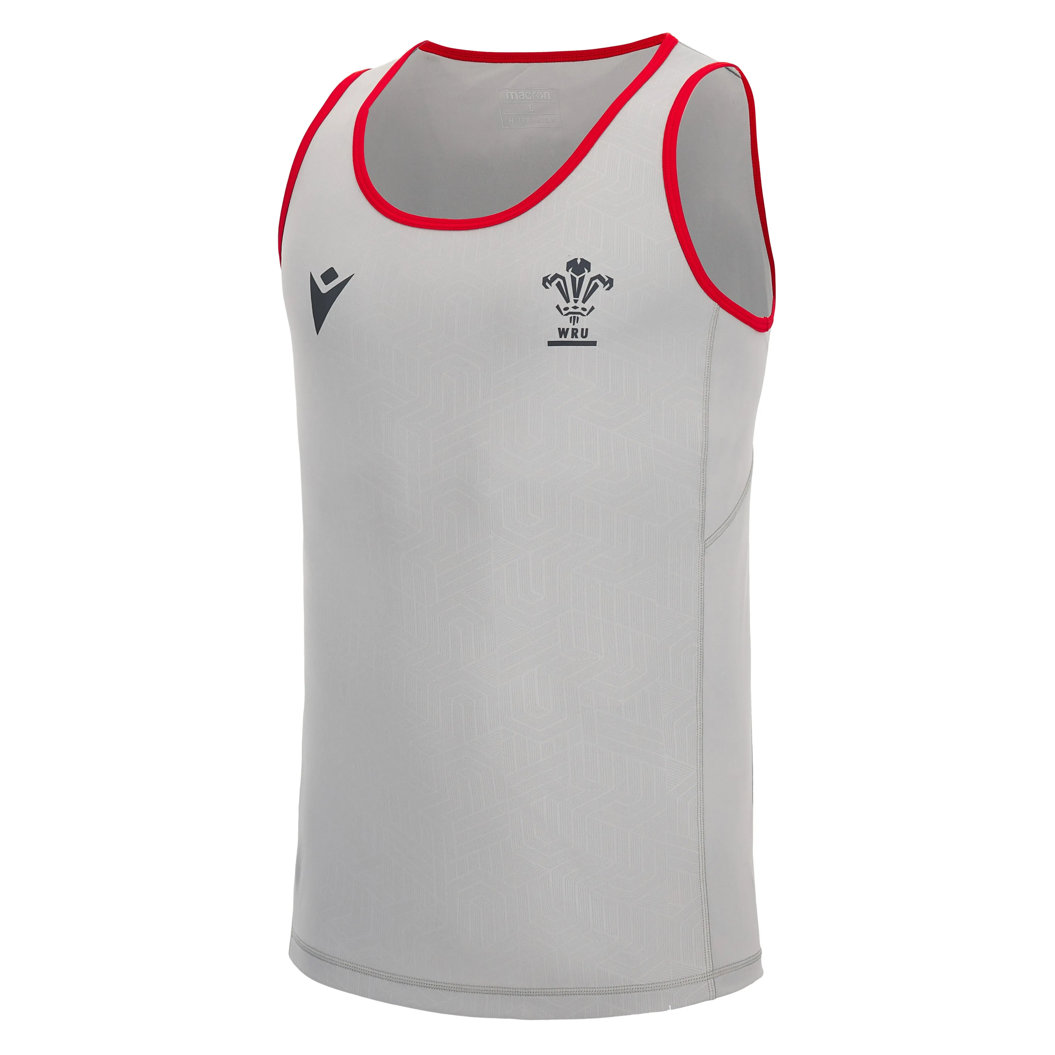 Macron Wales Official WRU Mens Training Poly Dry Singlet