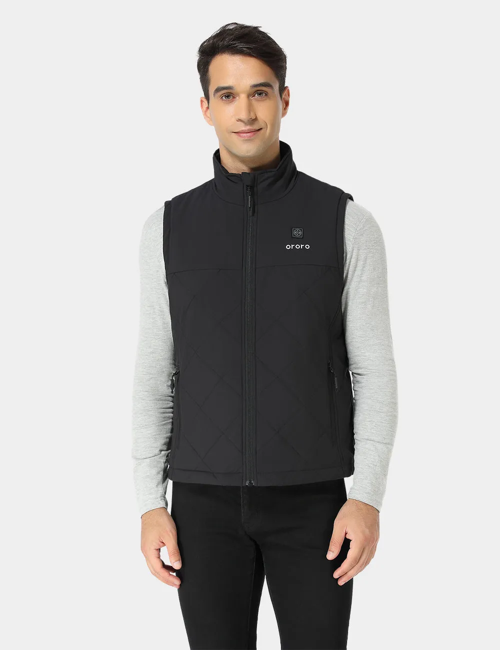 Men's Heated Quilted Vest - Black