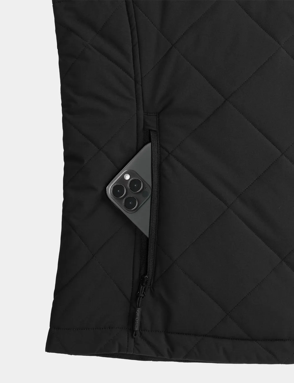 Men's Heated Quilted Vest - Black